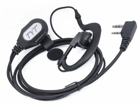 Tyt Recherche Headset, D-Oor, 2 Pin &quot;Kenwood&quot;