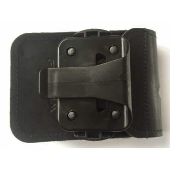 Hard Leren holster Birdy met clip, horizontaal