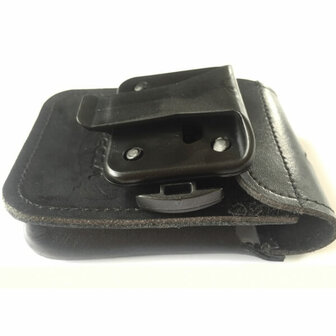 Hard Leren holster Birdy met clip, horizontaal