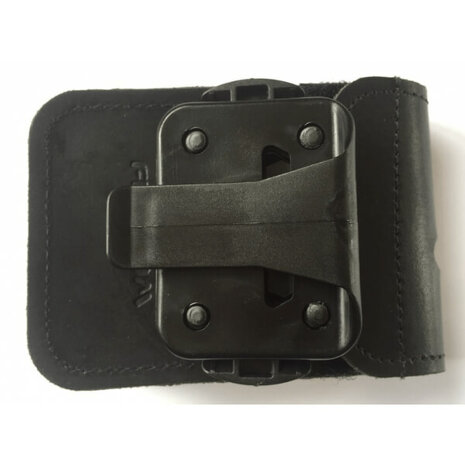 Hard Leren holster Birdy met clip, horizontaal