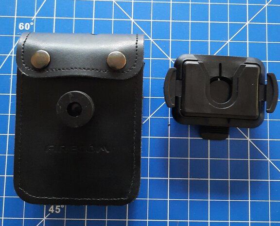 Hard Leren holster Birdy met clip, horizontaal